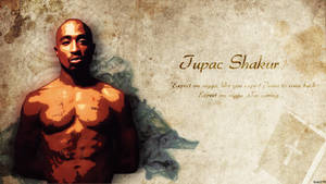 Hip Hop Icon 2pac In Artistic 2d Display Wallpaper