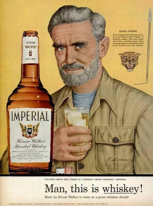 Hiram Walker Imperial American Whiskey Ad Poster Wallpaper