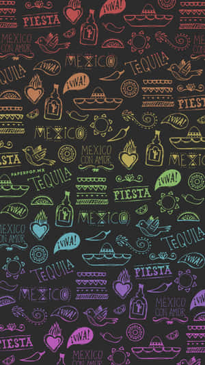 Hispanic Food Pattern Wallpaper