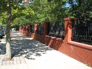 Historic Brick Fence At Rutgers University Wallpaper