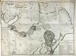 Historical Fortified City Map Wallpaper