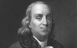 Historical Greyscale Portrait Of Benjamin Franklin Wallpaper