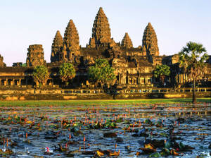 Historical Site Of Angkor Wat In Cambodia Wallpaper