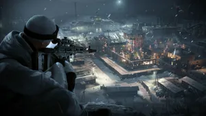 Hitman 2 Sniper During Winter Wallpaper
