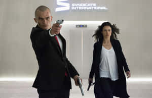 Hitman Agent 47 At A Syndicate Building Wallpaper