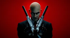 Hitman Minimalist Red Desktop Wallpaper