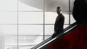 Hitman On Escalator Wallpaper