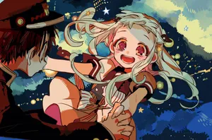 Holding Hands Nene And Hanako Kun Desktop Wallpaper