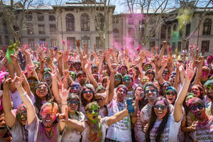 Holi Celebration At Carnegie Mellon University Wallpaper