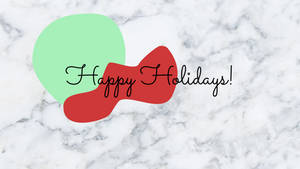 Holiday Greetings On White Marble Wallpaper