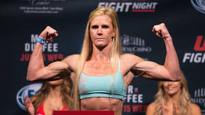 Holly Holm Light Blue Top Wallpaper