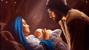 Holy Family Birth Wallpaper
