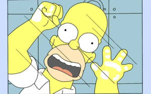 Homer From The Simpsons Trapped Wallpaper