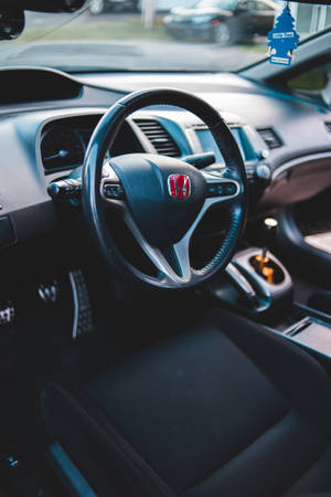Honda Car Steering Wheel Wallpaper