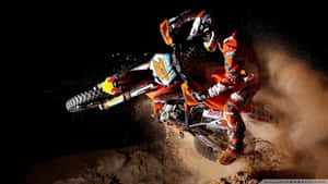 Honda Dirt Bike Orange Jump Wallpaper