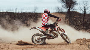 Honda Dirt Bike Smoky Off Road Trail Wallpaper