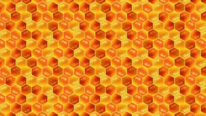 Honey Hexagon Pattern Wallpaper