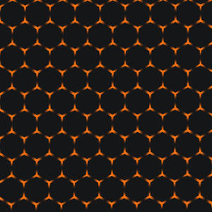Honeycomb Black And Orange Wallpaper