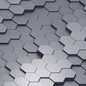 Honeycomb Gray Tiles Wallpaper