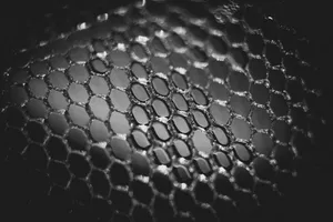 Honeycomb Pattern Glass Wallpaper