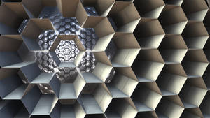 Honeycomb White Hexagons Wallpaper