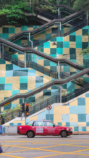 Hong Kong Fortress Hill Staircase Wallpaper