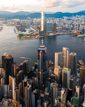 Hong Kong Victoria Harbour At Daytime Wallpaper