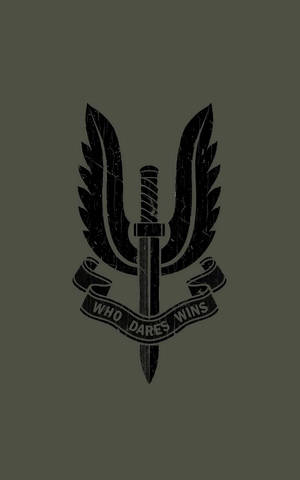 Honoring Bravery: The Emblem Of Sacrifice - Balidan Badge On An Army Green Background Wallpaper