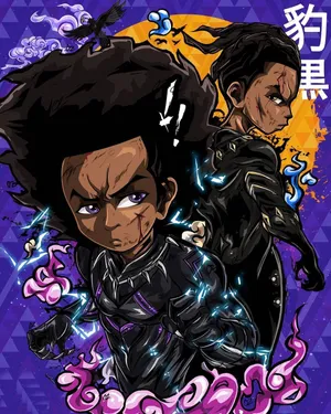 Hood Cartoon The Boondocks Huey Freeman Wallpaper