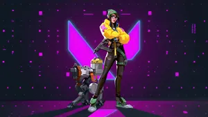Hop Into The Tactical Arena With Killjoy Valorant Wallpaper