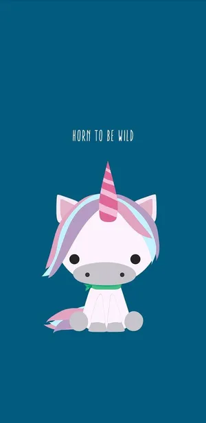 Hornto Be Wild Unicorn Wallpaper