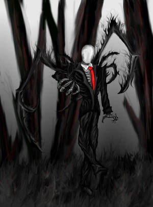 Horror Villain Slenderman Art Wallpaper