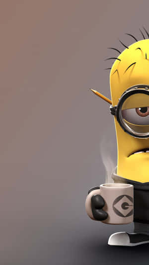 Hot Coffee Mug Despicable Me Minion Iphone Wallpaper