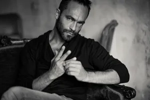 Hot Guy Black And White Wallpaper