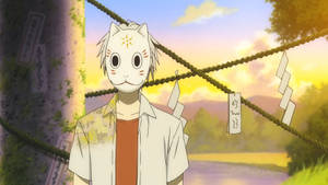 Hotarubi No Mori E, Gin With A Kitsune Mask On Wallpaper