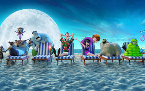 Hotel Transylvania Characters At The Beach Wallpaper