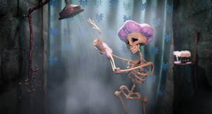 Hotel Transylvania Dancing Skeleton Wallpaper