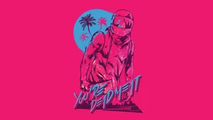 Hotline Miami Biker Pink Wallpaper
