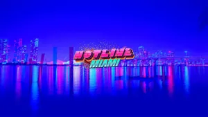Hotline Miami Neon Buildings Wallpaper