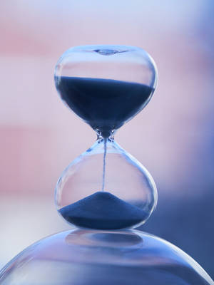 Hourglass Clock With Sand Wallpaper