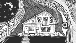 House 4k Doodle Wallpaper