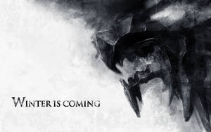 House Stark Winter Is Coming Direwolf Wallpaper