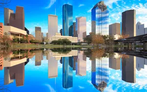 Houston Cityscape In Daylight Wallpaper