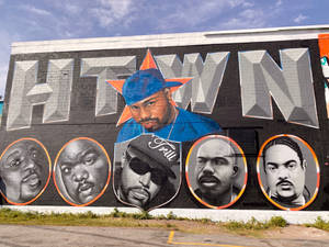 Houston H-town Graffiti Wallpaper