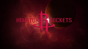 Houston Rockets Red Moon Art Wallpaper