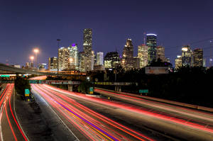 Houston Texas Skyline At Night Wallpaper