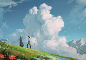 Howl And Young Sophie Howl's Moving Castle Wallpaper