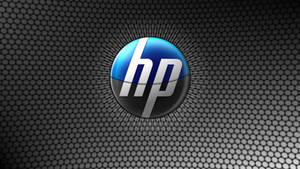 Hp Laptop Logo On Black Honeycomb Wallpaper