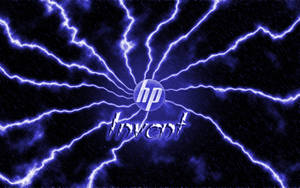 Hp Purple Invent Thunder Logo Wallpaper