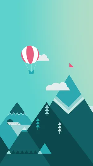 Htc Mountain Vector Art Wallpaper